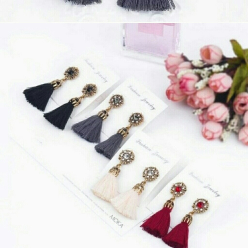 Fashion Earrings color gray - Picture 2 of 3